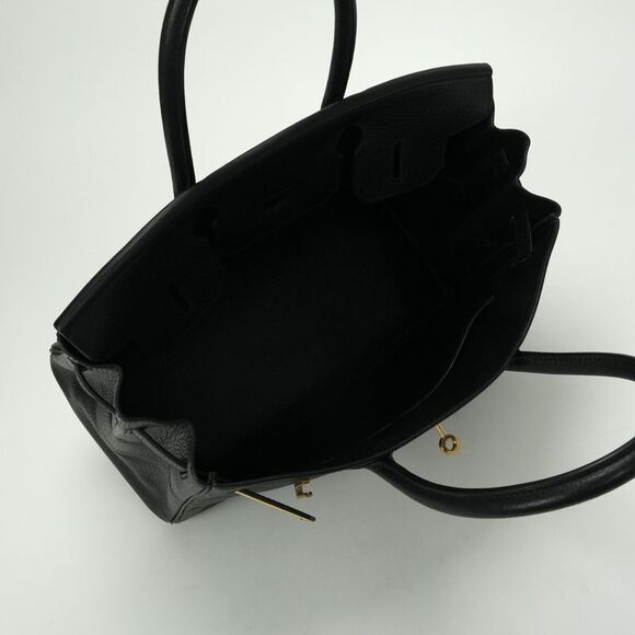 Hermes Birkin 30 Birkin 30 Bag Tote Bag Ardennes Noir Black Noir Black Gold - Picture 6 of 10